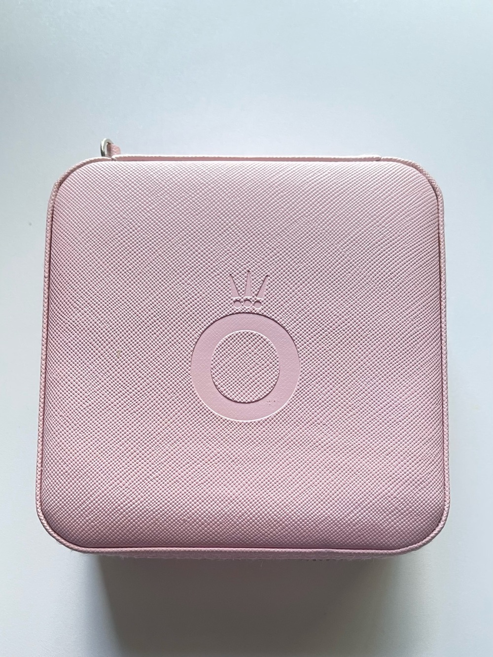 NWOT Pandora Pink Small Square Zipper Jewelry Box-Travel Storage Case